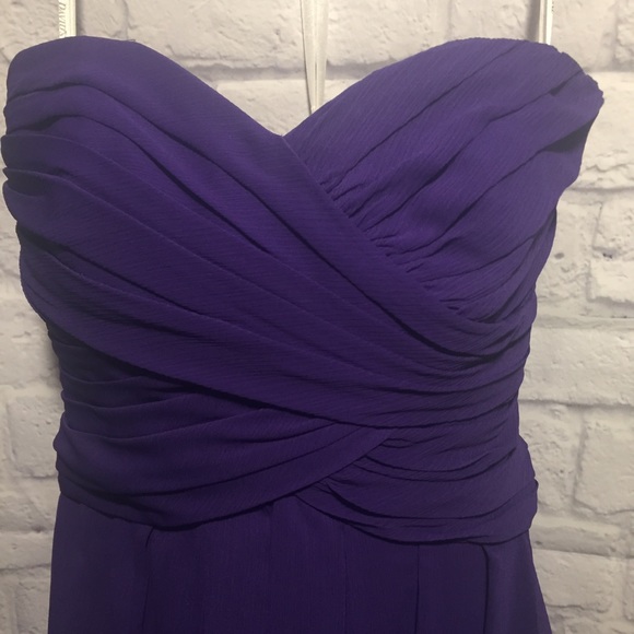 David’s Bridal Chiffon Dress with Front Cascade - Picture 4 of 8